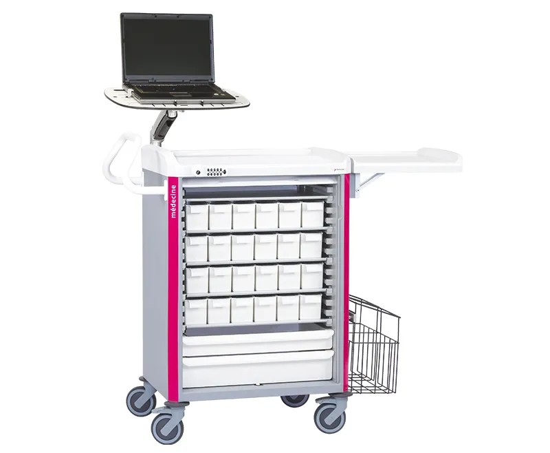 Chariot de distribution sécurisé pour sachets-doses